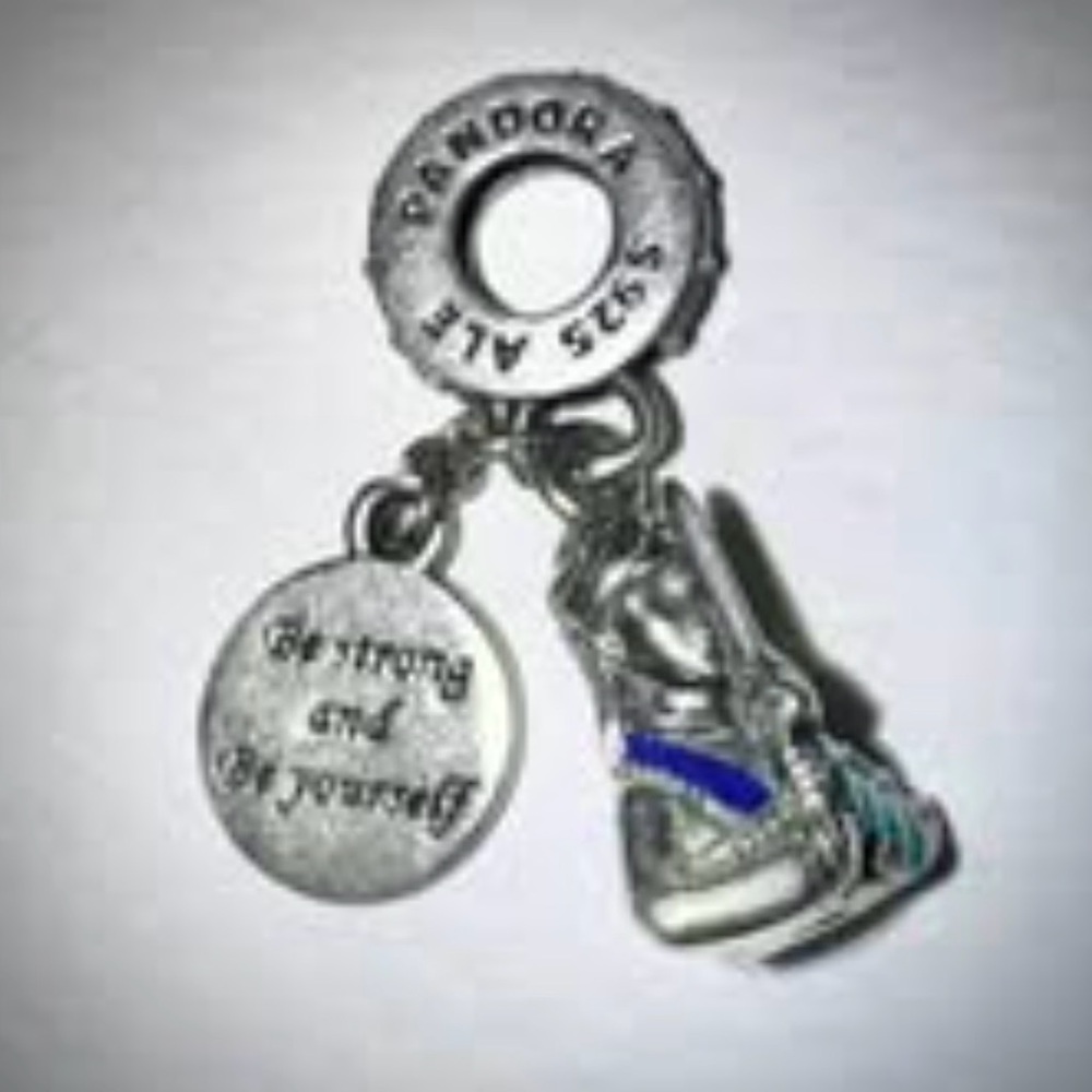 PANDORA DISNEY MULAN ‘be strong and be yourself’ DANGLE CHARM ALE 925